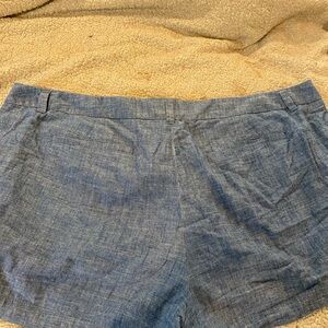 Stylish Blue Chambray Shorts